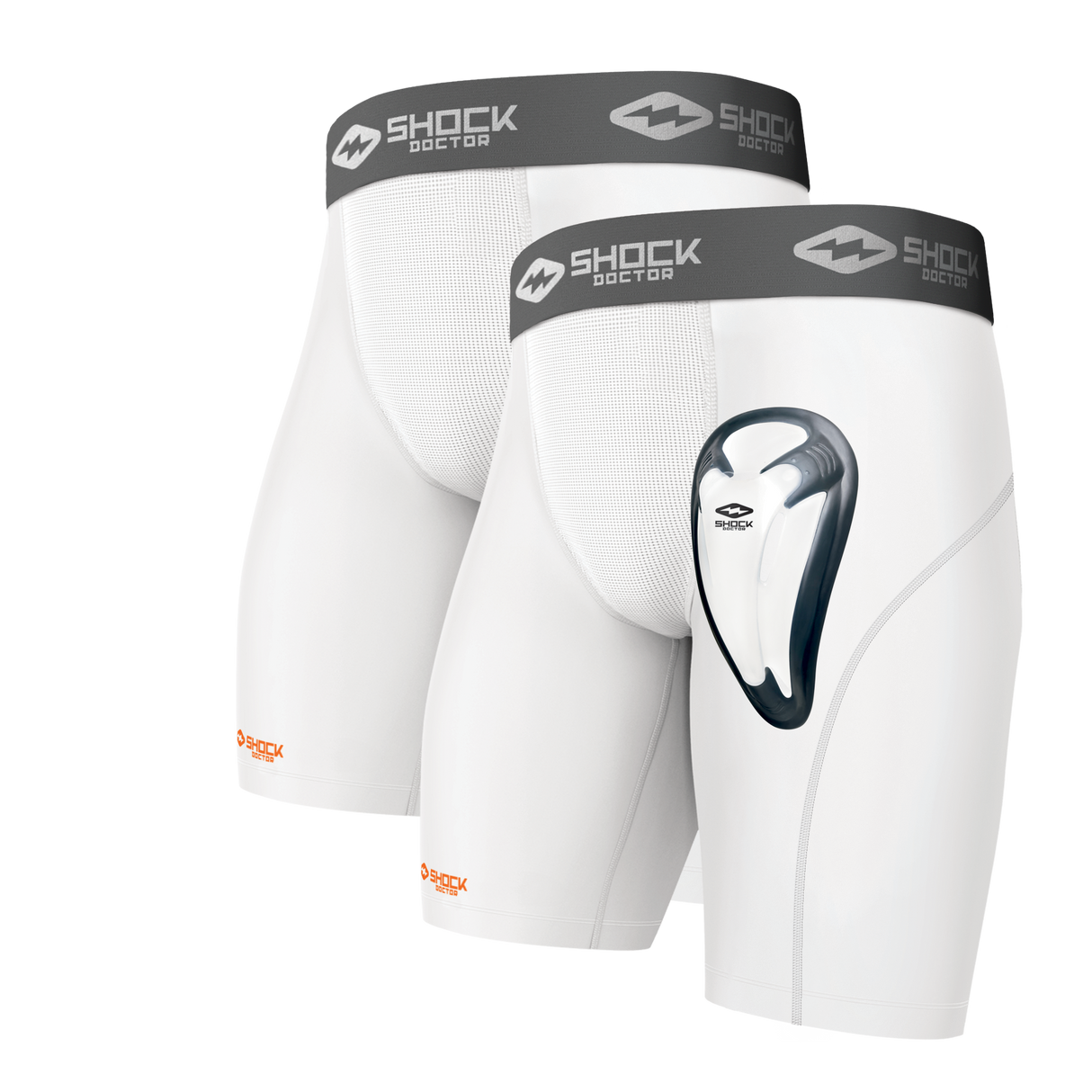 Shock Doctor 2pack Core Compression Short with BioFlex Cup Unisex Accessories Health & Wellness