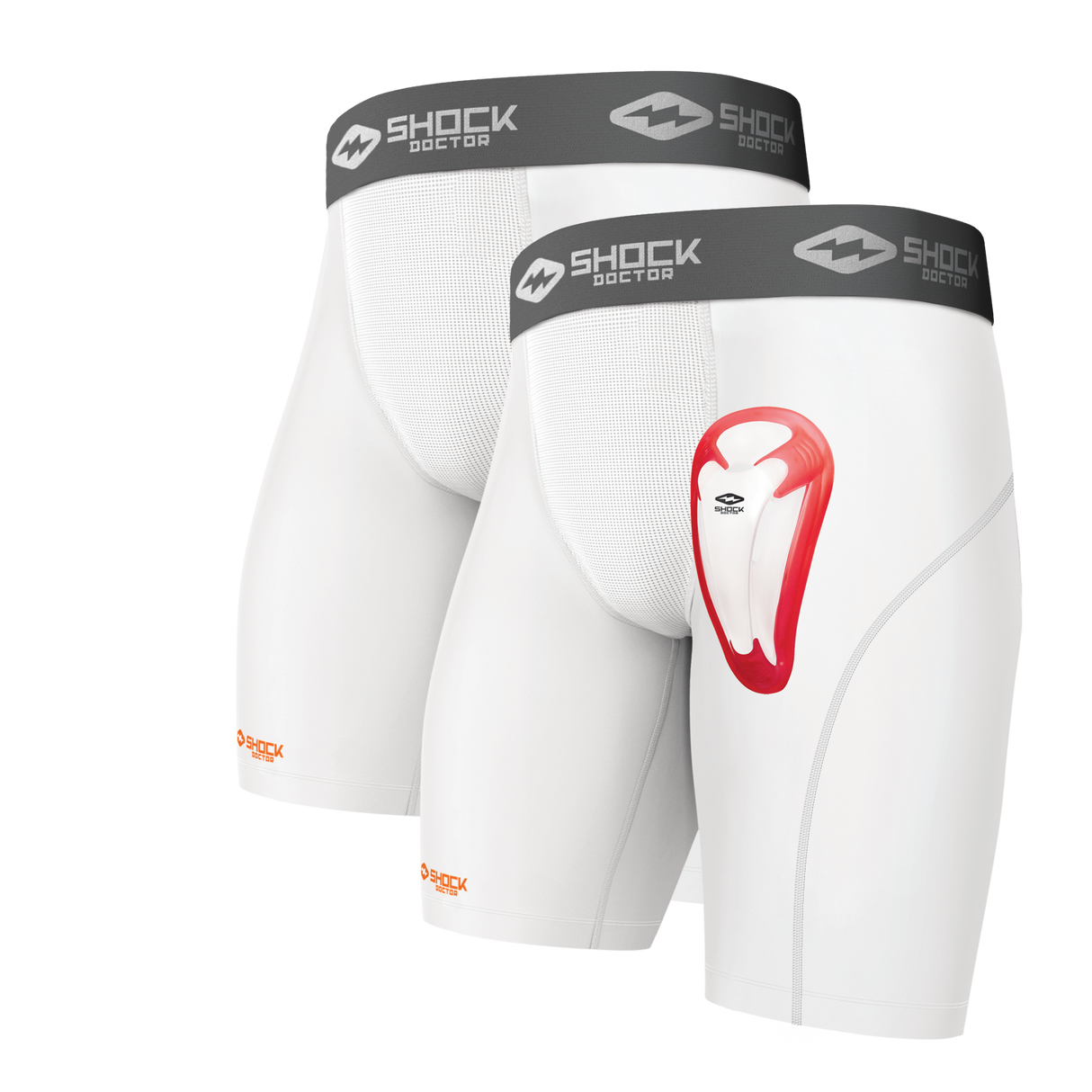 Shock Doctor 2pack Core Compression Short with BioFlex Cup Unisex Accessories Health & Wellness