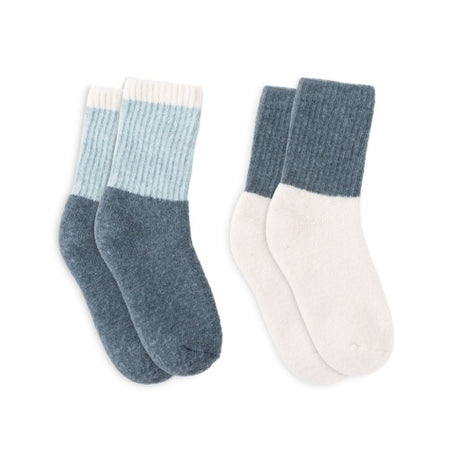 Lemon Women's 2 Pack Ribbed Sweater Top Quarter Crew Socks Unisex Accessories Socks