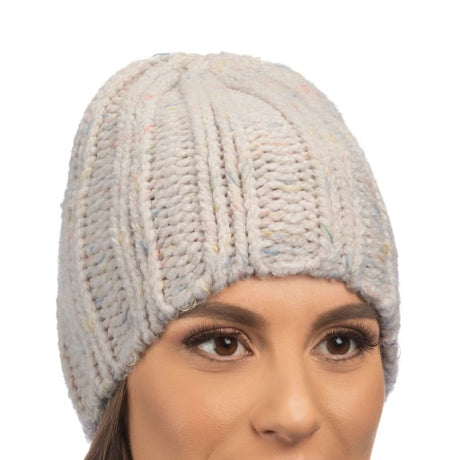 Lemon Women's Speckled Chucky Ribbed Beanie Unisex Accessories Hats & Caps