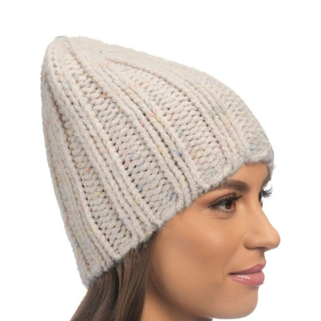 Lemon Women's Speckled Chucky Ribbed Beanie Unisex Accessories Hats & Caps