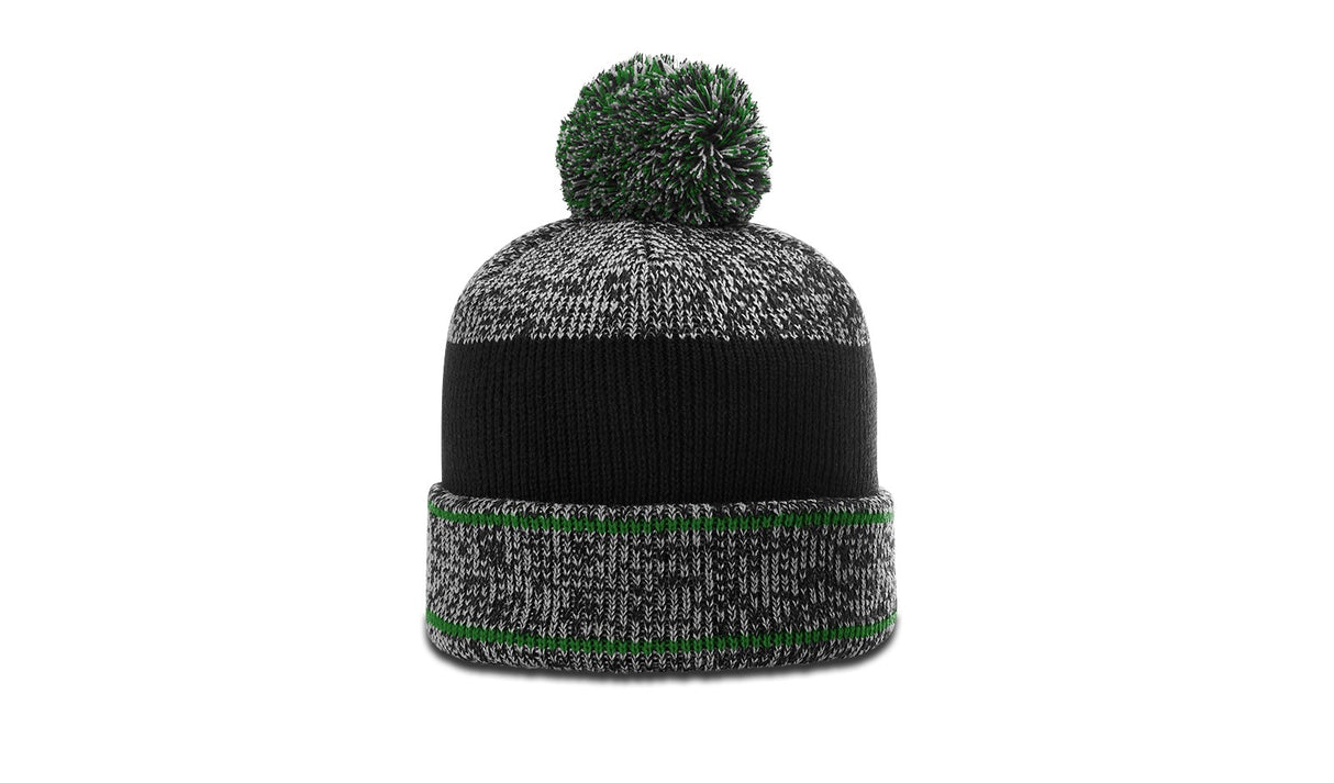 Richardson Heather Beanie with Cuff & Pom Unisex Accessories Hats & Caps