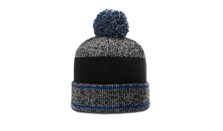 Richardson Heather Beanie with Cuff & Pom Unisex Accessories Hats & Caps