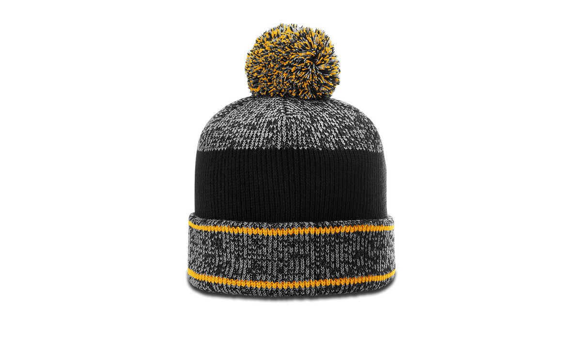 Richardson Heather Beanie with Cuff & Pom Unisex Accessories Hats & Caps