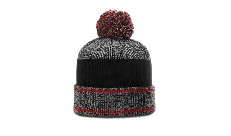 Richardson Heather Beanie with Cuff & Pom Unisex Accessories Hats & Caps