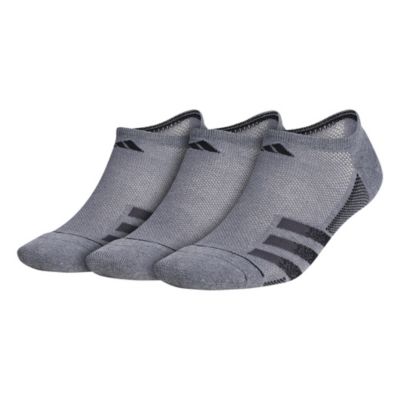 adidas Men's Superlite Stripe 3 3-Pack No Show Socks Unisex Accessories Socks