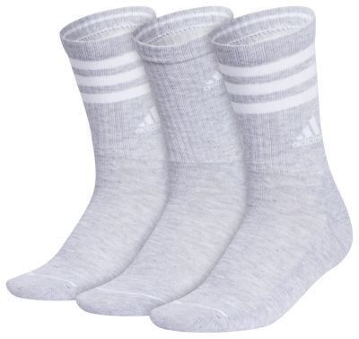 adidas Women's Cushioned 3-Stripe 3.0 3-Pack Crew Socks Unisex Accessories Socks
