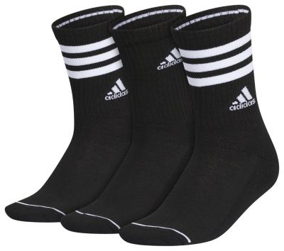 adidas Women's Cushioned 3-Stripe 3.0 3-Pack Crew Socks Unisex Accessories Socks