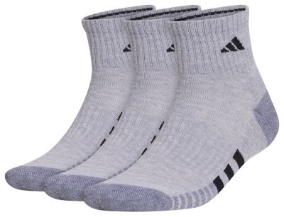 adidas Men's Cushioned 3.0 3-Pack Quarter Socks Unisex Accessories Socks