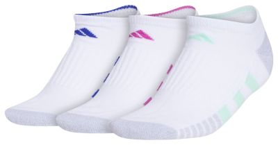 adidas Women's Cushioned 3.0 3-Pack No Show Socks Unisex Accessories Socks