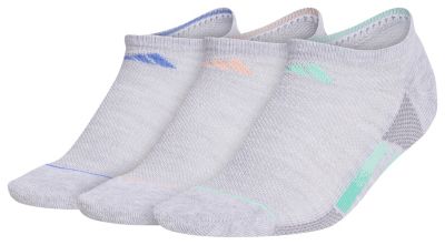 adidas Women's Superlite Stripe 3 3-Pack No Show Socks Unisex Accessories Socks