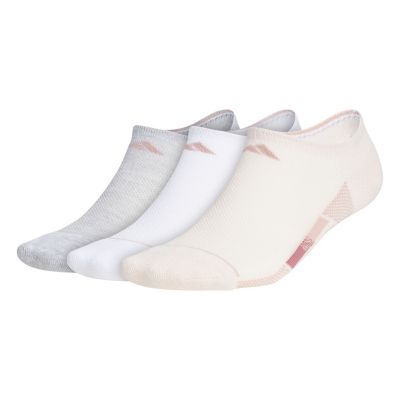 adidas Women's Superlite Stripe 3 3-Pack No Show Socks Unisex Accessories Socks