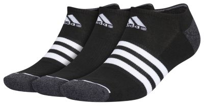 adidas Men's Cushioned 3-Stripe 3.0 3-Pack No Show Socks Unisex Accessories Socks