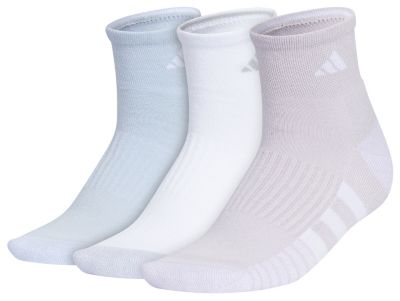 adidas Women's Cushioned 3.0 3-Pack Quarter Socks Unisex Accessories Socks