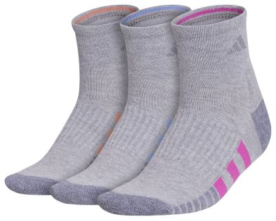 adidas Women's Cushioned 3.0 3-Pack Quarter Socks Unisex Accessories Socks