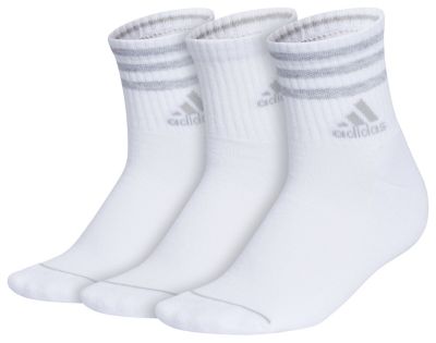 adidas Women's Cushioned 3-Stripe 3.0 3-Pack High Quarter Socks Unisex Accessories Socks