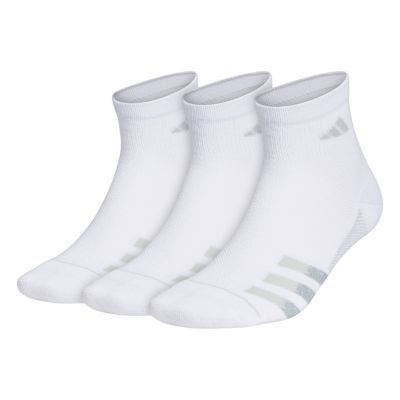 adidas Men's Superlite Stripe 3 3-Pack Quarter Socks Unisex Accessories Socks
