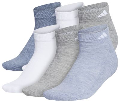 adidas Women's Athletic Cushioned Low Cut Socks 6 Pairs Unisex Accessories Socks
