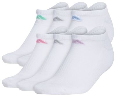 adidas Women's Athletic Cushioned 6-Pack No Show Socks Unisex Accessories Socks
