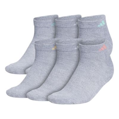 adidas Women's Athletic Cushioned Low Cut Socks 6 Pairs Unisex Accessories Socks