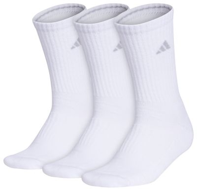 adidas Women's Cushioned 3.0 3-Pack Crew Socks Unisex Accessories Socks