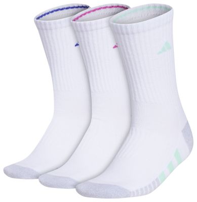 adidas Women's Cushioned 3.0 3-Pack Crew Socks Unisex Accessories Socks