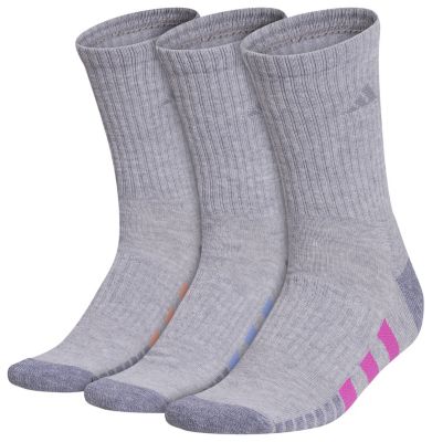 adidas Women's Cushioned 3.0 3-Pack Crew Socks Unisex Accessories Socks