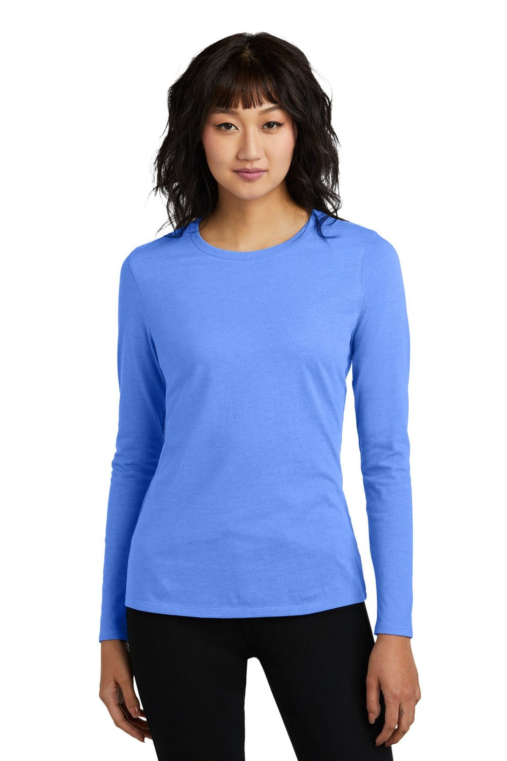 District Women's Perfect Blend CVC Long Sleeve Tee DT110 Womens Apparel Shirts & Tops