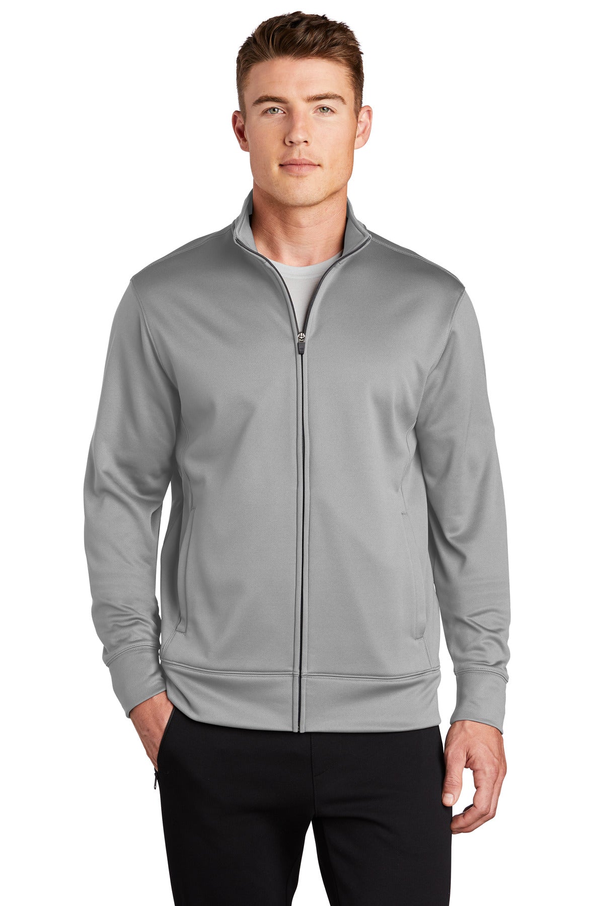 Sport-Tek Men's Sport-Wick Fleece Full-Zip Jacket Mens Apparel Jackets & Vests
