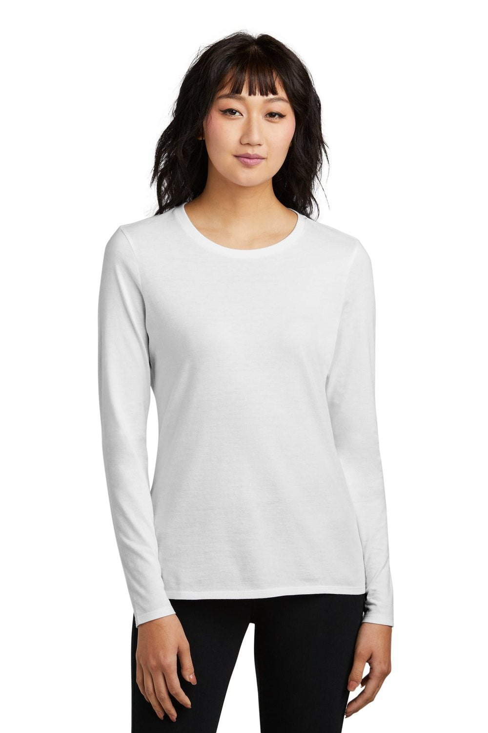 District Women's Perfect Blend CVC Long Sleeve Tee DT110 Womens Apparel Shirts & Tops