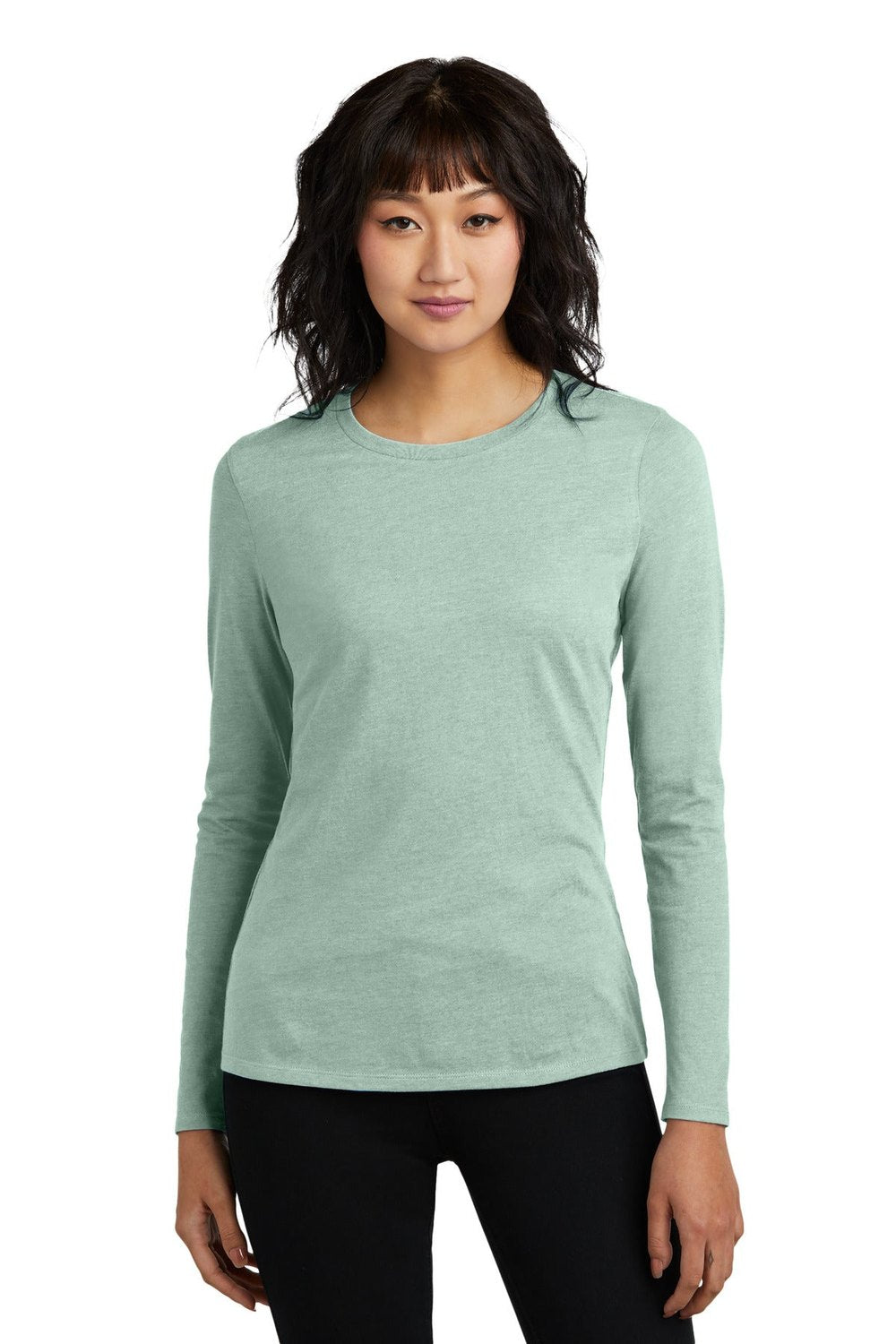 District Women's Perfect Blend CVC Long Sleeve Tee DT110 Womens Apparel Shirts & Tops