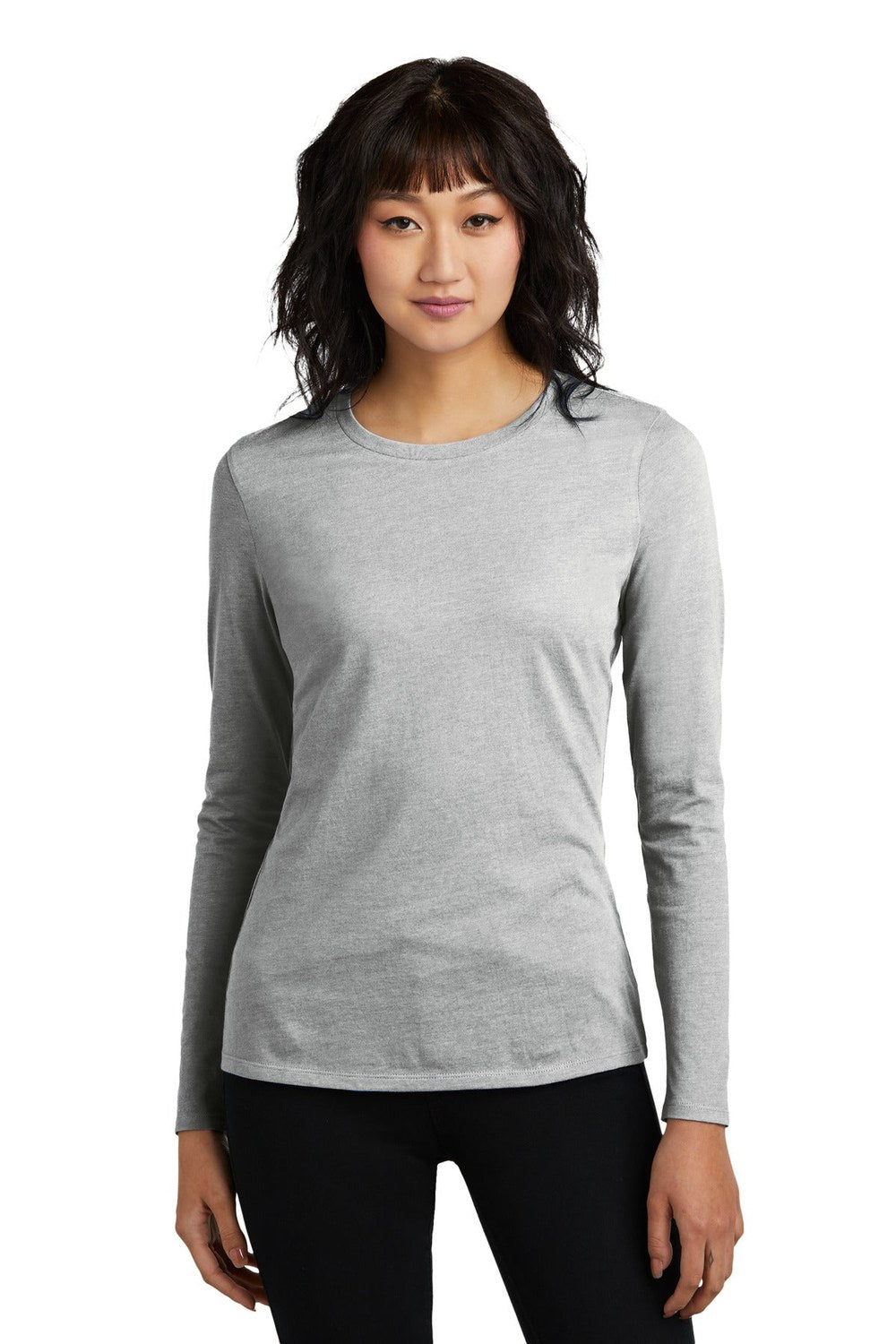 District Women's Perfect Blend CVC Long Sleeve Tee DT110 Womens Apparel Shirts & Tops