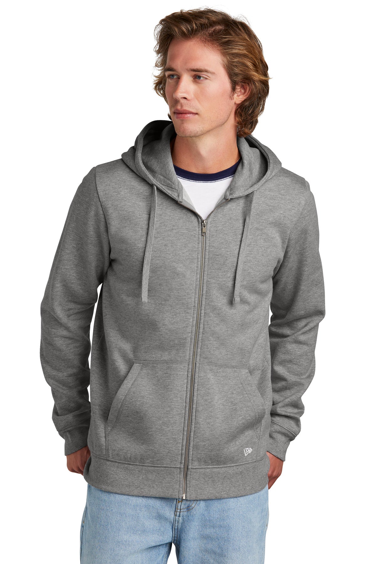New Era Comeback Fleece Full-Zip Hoodie. NEA551 Corporate Apparel Sweatshirts & Fleece