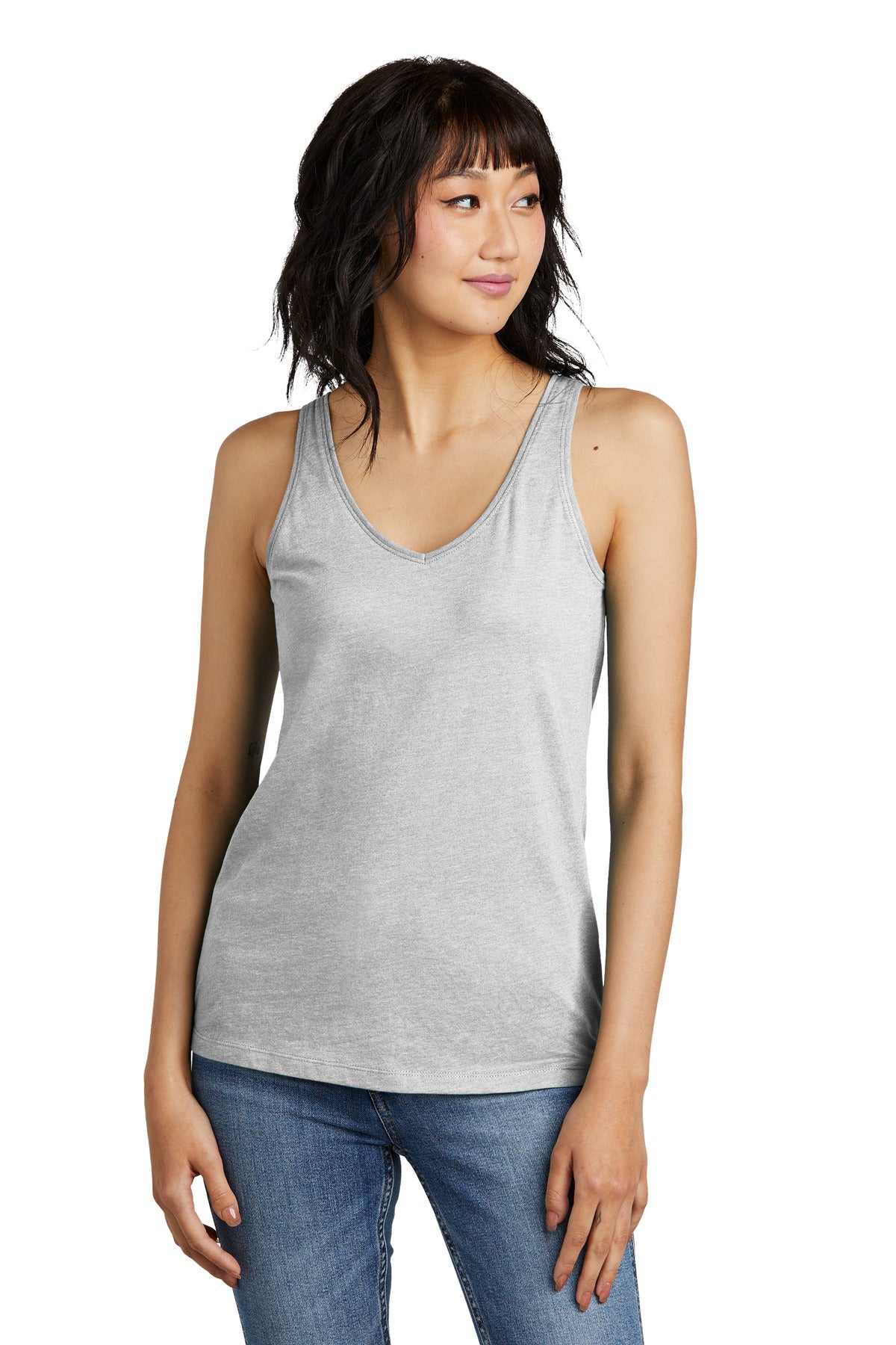 District ® Women’s Perfect Blend ® CVC V-Neck Tank Womens Apparel Shirts & Tops