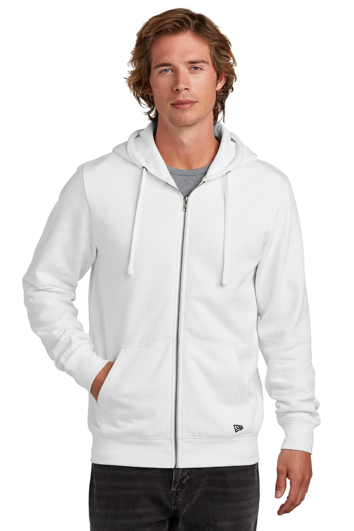 New Era Comeback Fleece Full-Zip Hoodie. NEA551 Corporate Apparel Sweatshirts & Fleece