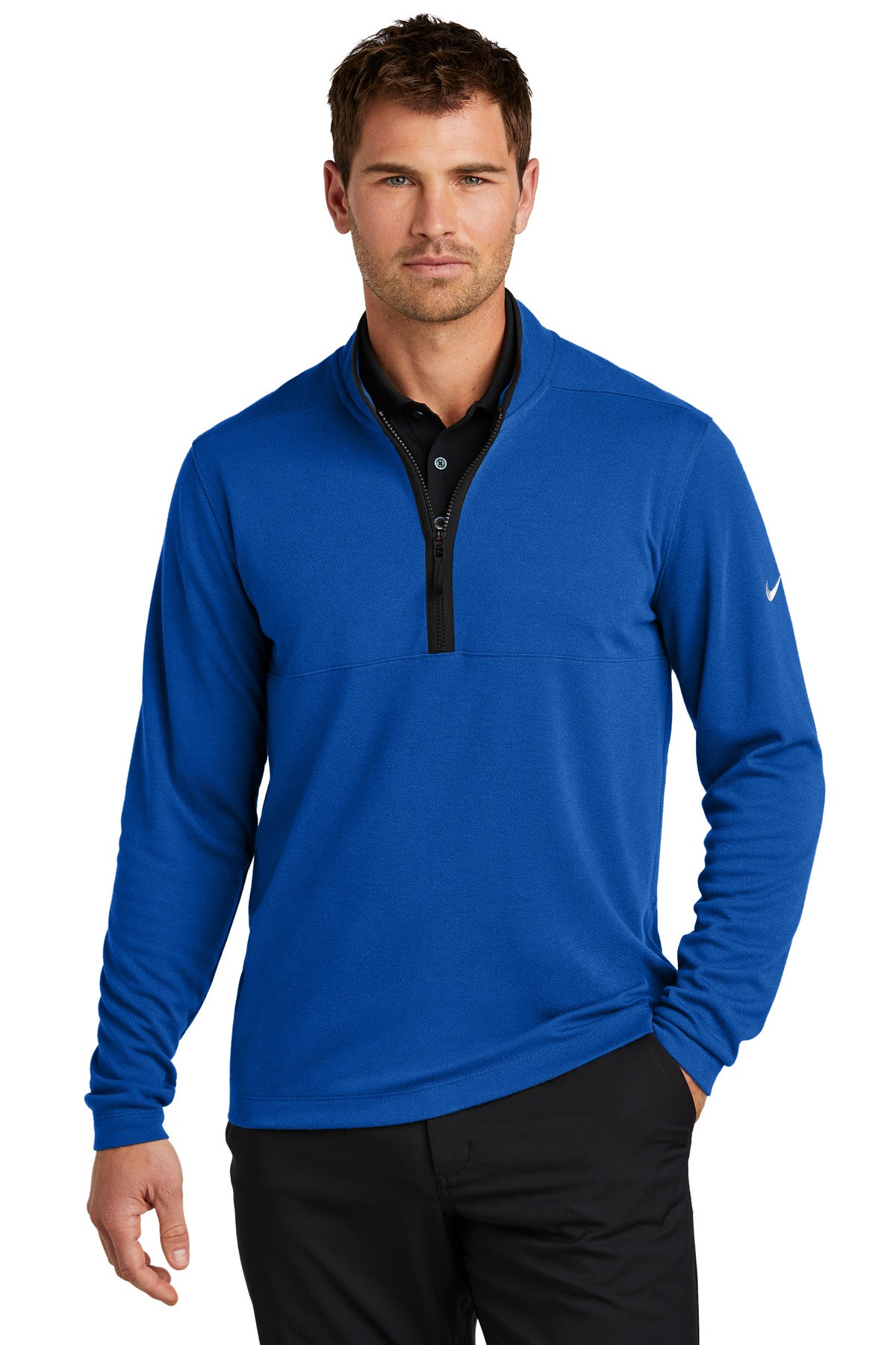 Nike Men's Textured 1/2 Zip Cover-Up. NKDX6702 Corporate Apparel Sweatshirts & Fleece