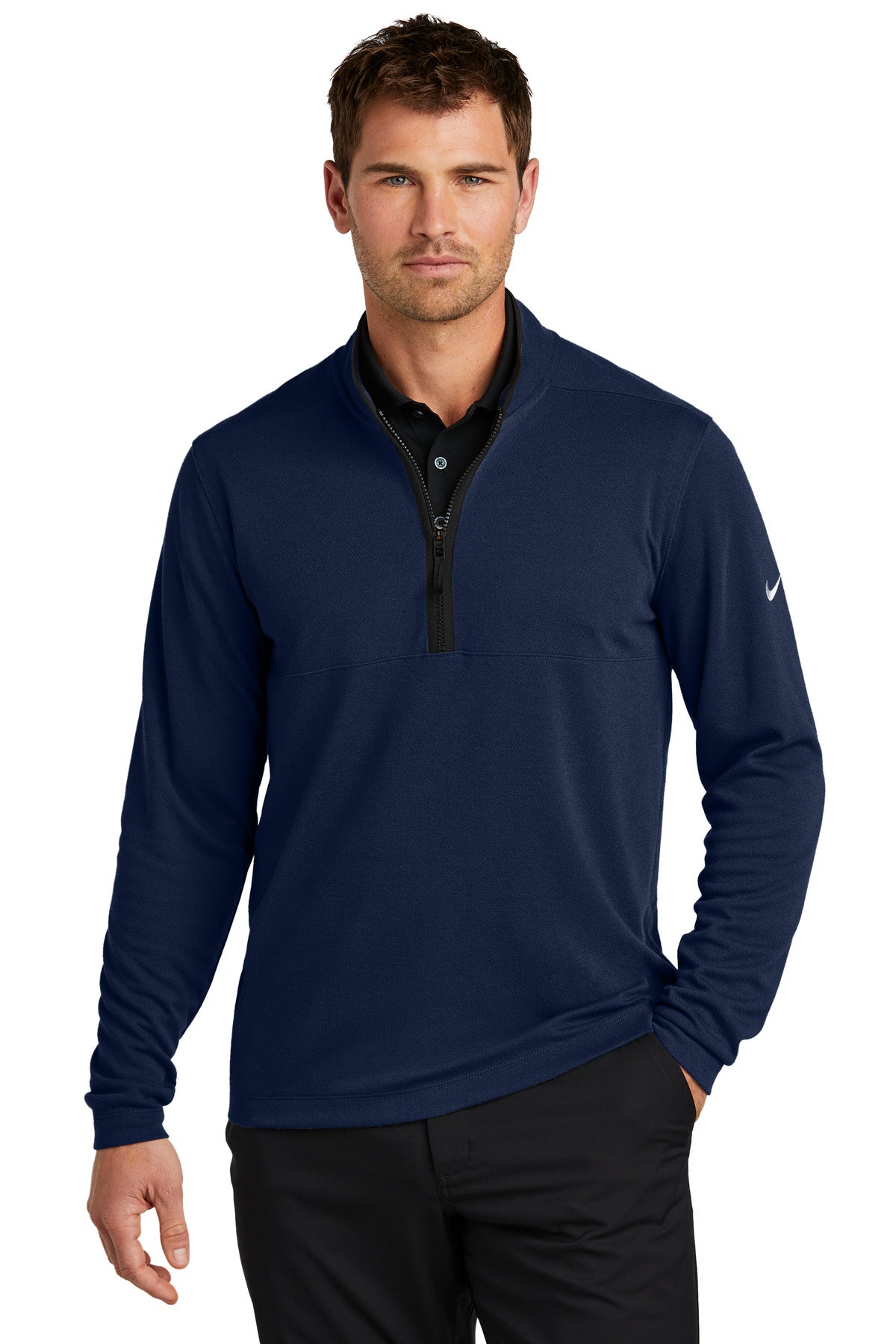 Nike Men's Textured 1/2 Zip Cover-Up. NKDX6702 Corporate Apparel Sweatshirts & Fleece
