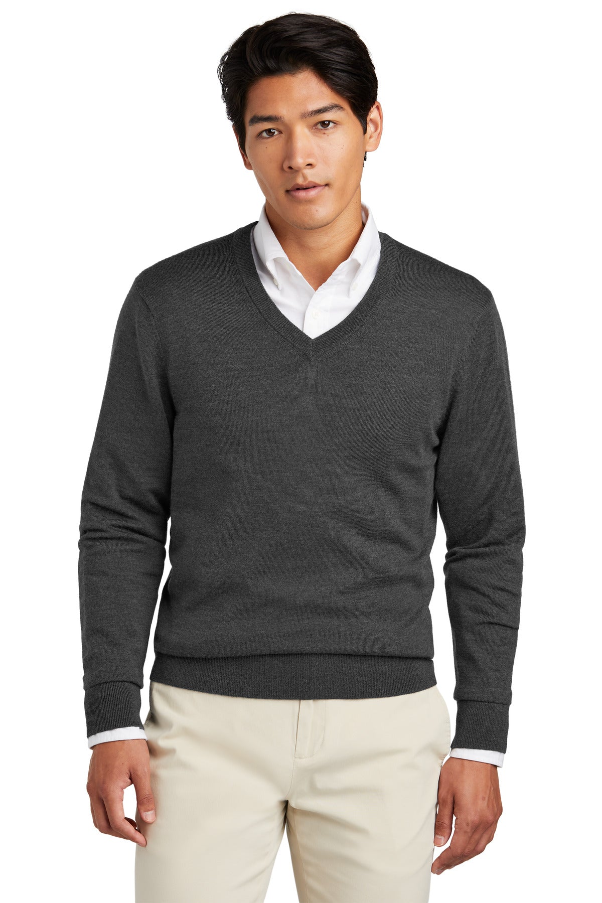 Brooks Brothers Washable Merino V-Neck Sweater. BB18410 Corporate Apparel Sweatshirts & Fleece