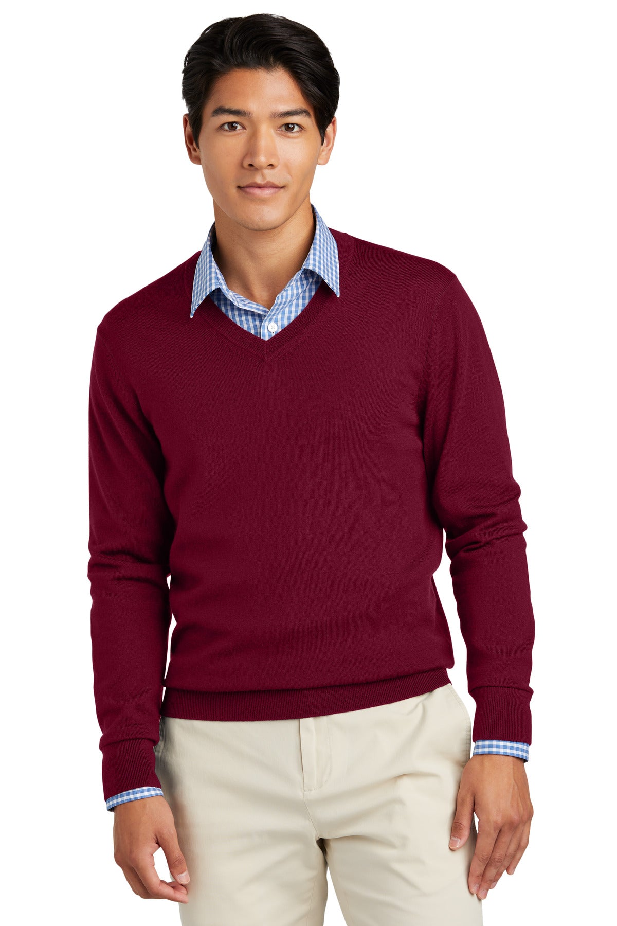 Brooks Brothers Washable Merino V-Neck Sweater. BB18410 Corporate Apparel Sweatshirts & Fleece