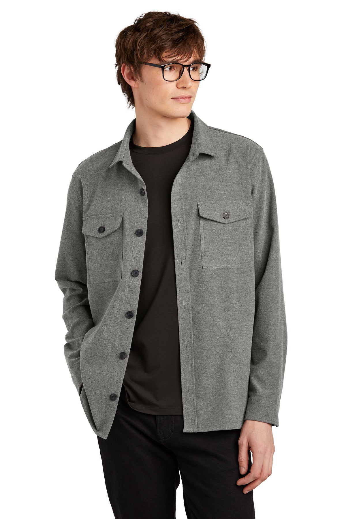 Mercer+Mettle Men's Long Sleeve Twill Overshirt MM2020