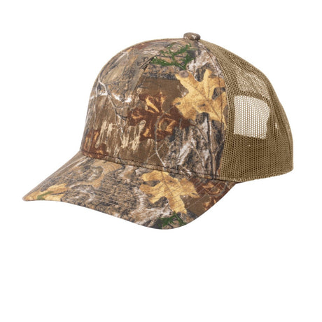 Russell Outdoors Camo Snapback Trucker Cap. RU900 Corporate Accessories Hats & Caps