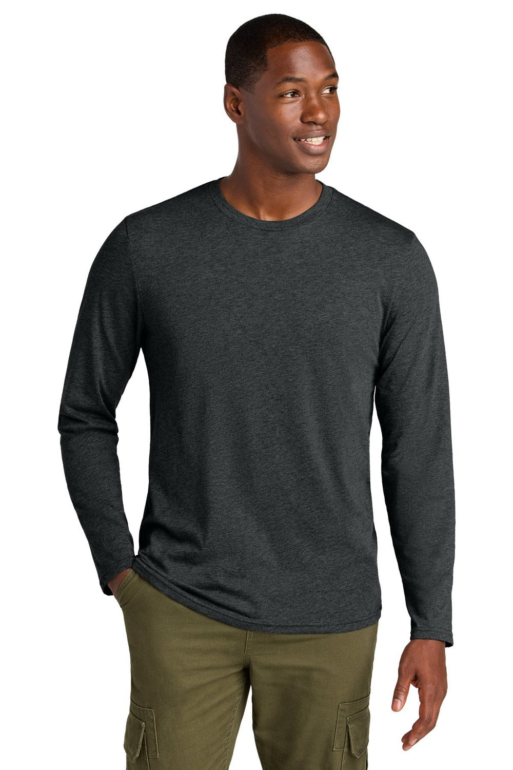 District Men's Perfect Weight CVC Long Sleeve Tee DT185 Mens Apparel Shirts & Tops