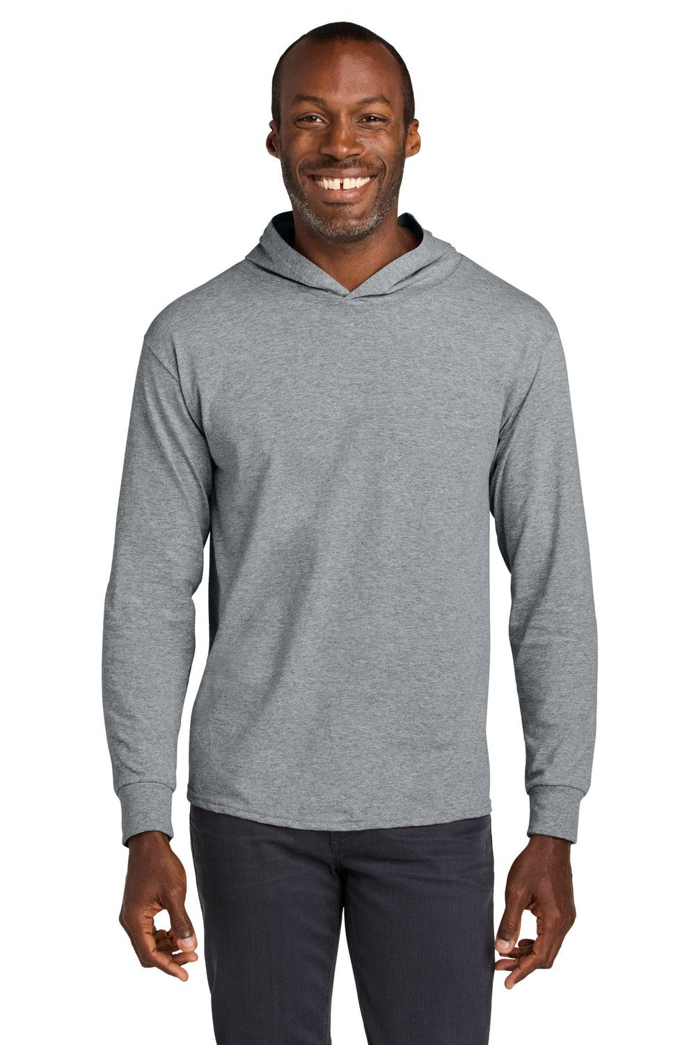 Jerzees Classics Men's Unisex Cotton Long Sleeve Hooded T-Shirt 363LH Mens Apparel Shirts & Tops