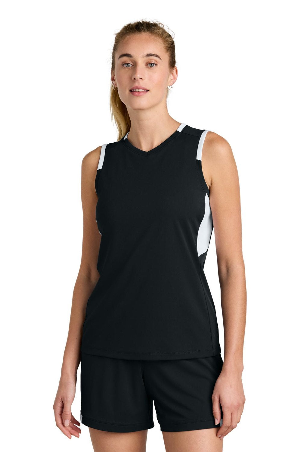 Sport-Tek Women's Club Sleeveless V-Neck LST441 Womens Apparel Shirts & Tops