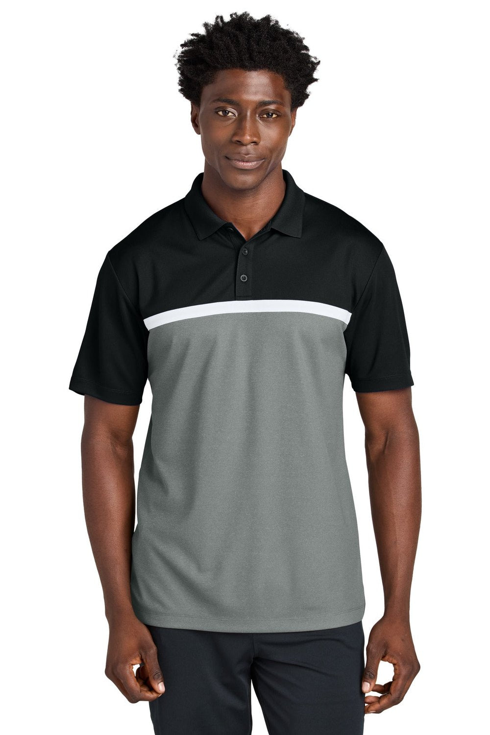 Sport-Tek Men's UV Micropique Colorblock Polo ST741 Mens Apparel Shirts & Tops