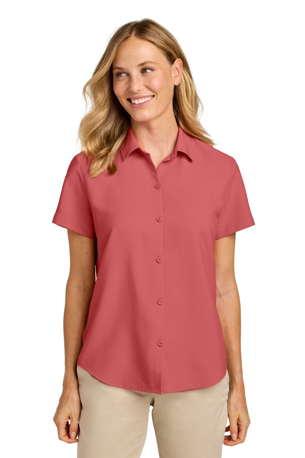 Port Authority Women's Short Sleeve UV Dockside Shirt LW963 Womens Apparel Shirts & Tops