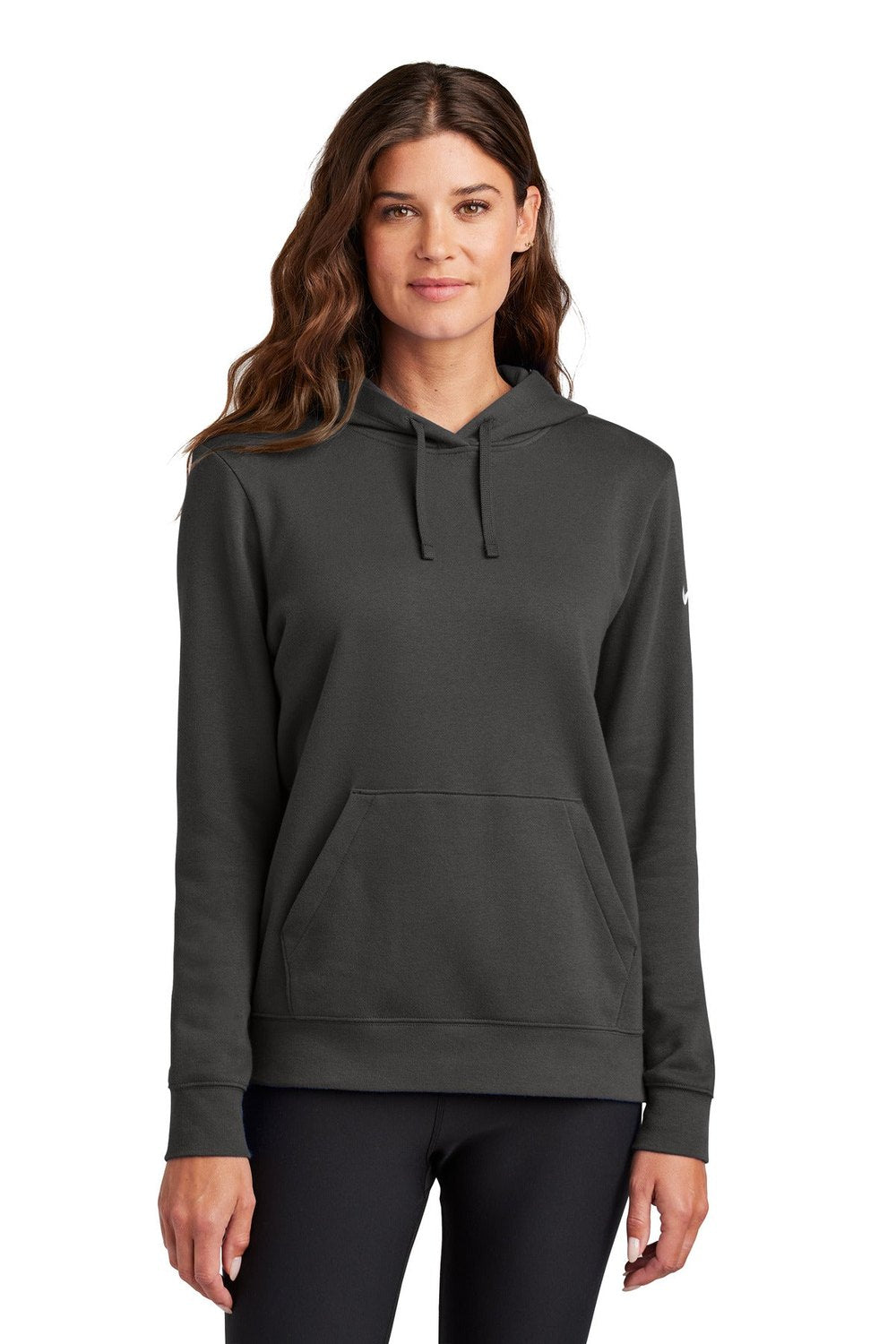 Nike Women's Club Fleece Sleeve Swoosh Pullover Hoodie NKFD9889 Corporate Apparel Shirts & Tops