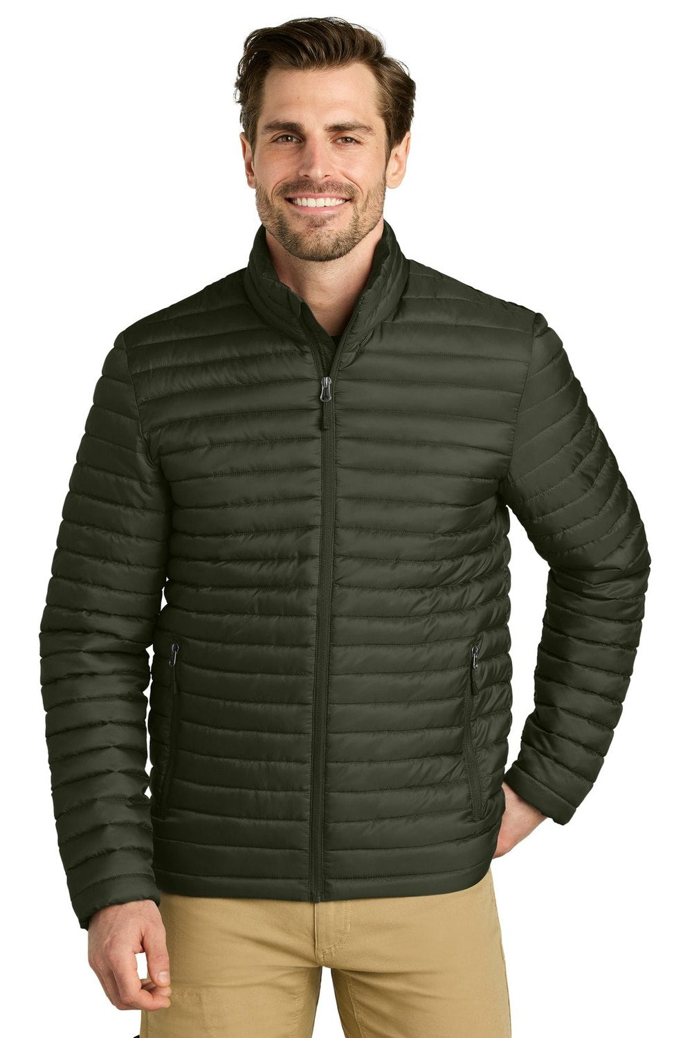Eddie Bauer Men's Packable Quilted Full-Zip EB514 Corporate Apparel Jackets & Vests
