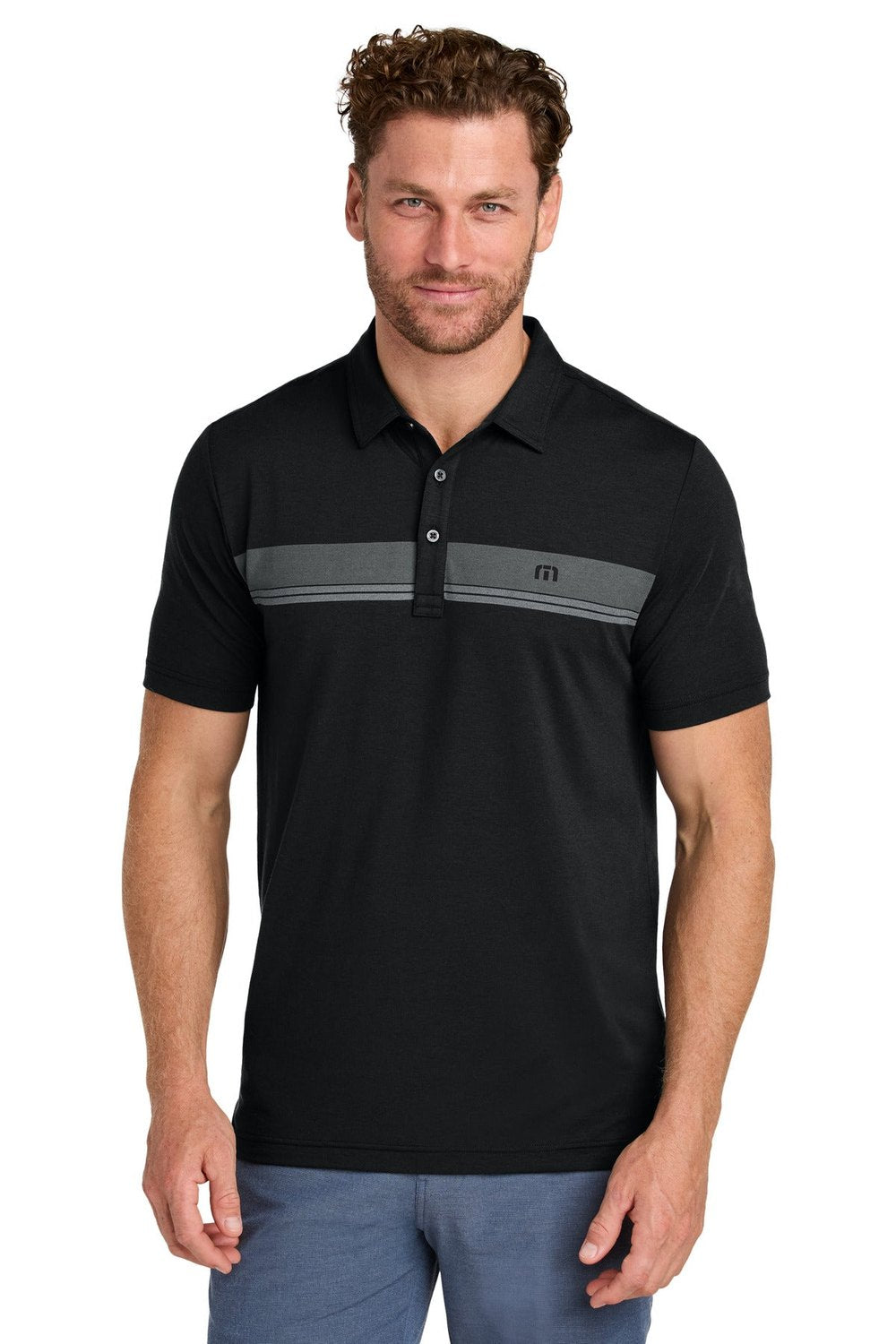 TravisMathew Men's Glenview Stripe Polo TMA41462 Corporate Apparel Shirts & Tops