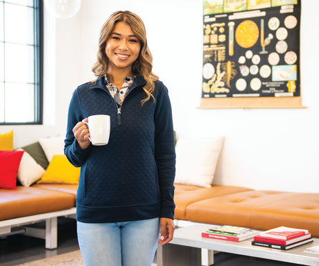 Charles River Women's Franconia Quilted 1/4 Zip Womens Apparel Sweatshirts & Fleece